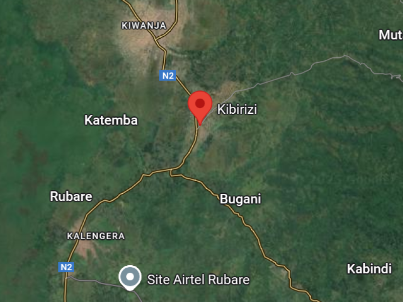 Kibirizi sur la carte