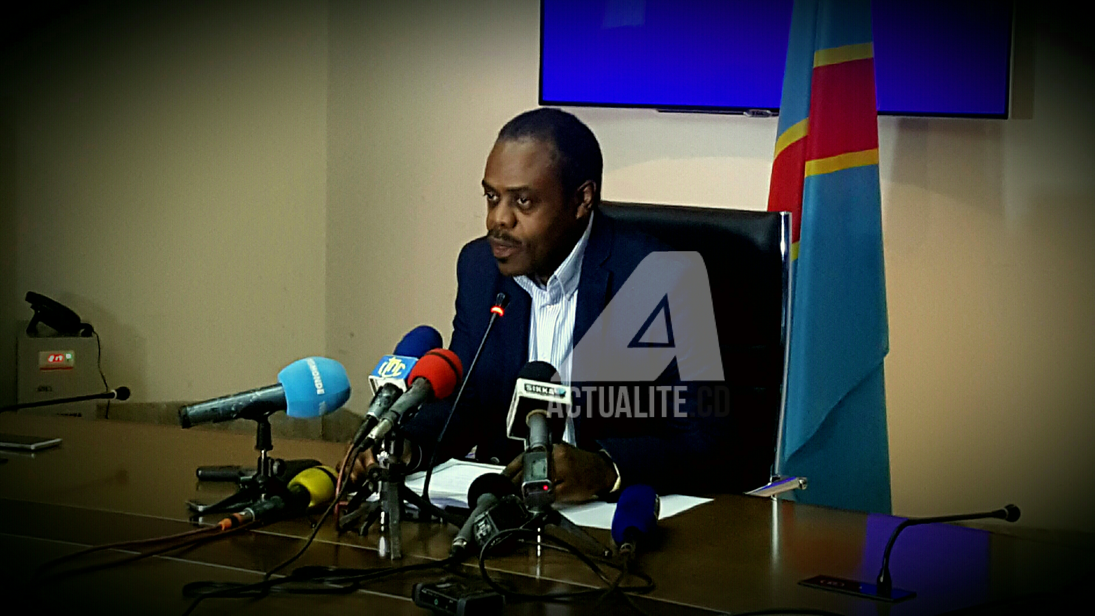 Le ministre de la santé Dr Oly Ilunga lors du point de presse , samedi 13 Octobre 2018 à Kinshasa / PH. Christine Tshibuyi 