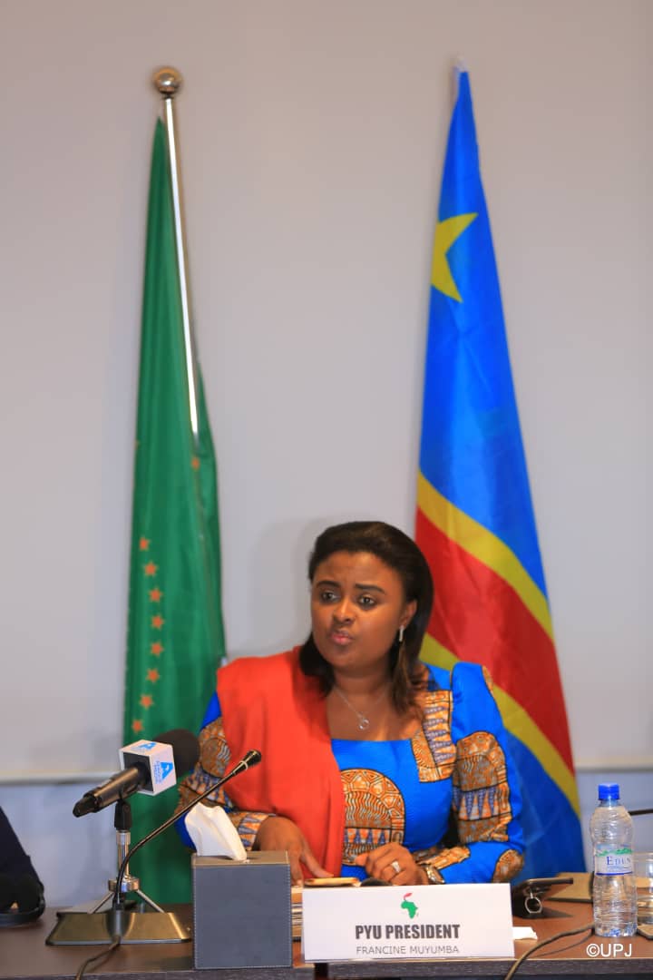 Francine Muyumba, présidente de l'UPJ