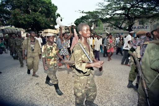 Des enfants soldats , combattants de pointe de L'AFDL / Ph. Droits tiers 