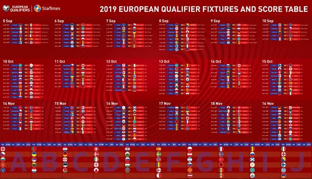 Calendrier des rencontres 