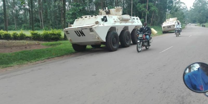 Un blindé de la Monusco à Ngadi (Beni)