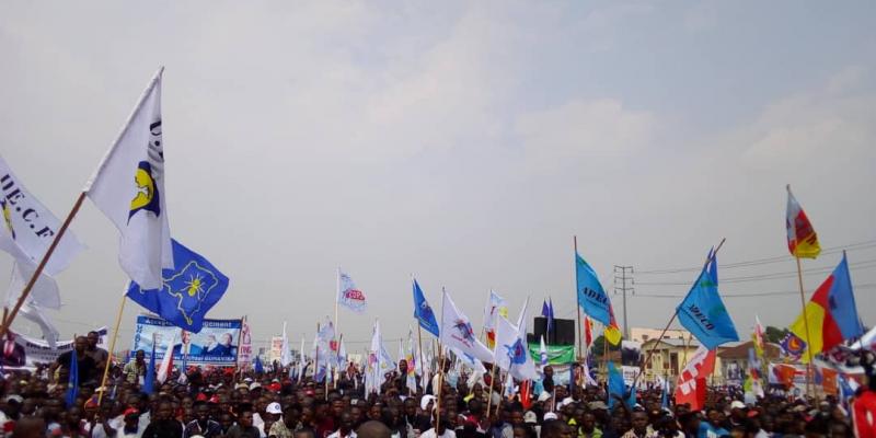 Meeting de l'opposition (Photo ACTUALITE.CD)