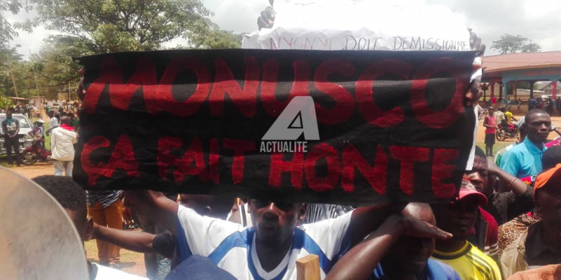 Manifestation contre les tueries à Beni (Photo ACTUALITE.CD)