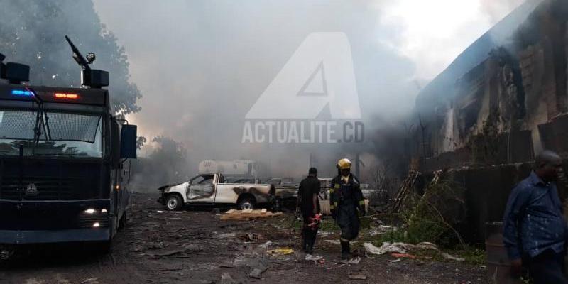 L'incendie de l'entrepôt de la CENI à Kinshasa