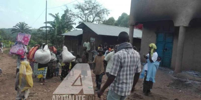 Quelques habitants du quartier Rwangoma (Beni) en déplacement après les tueries de cinq personnes par des présumés ADF