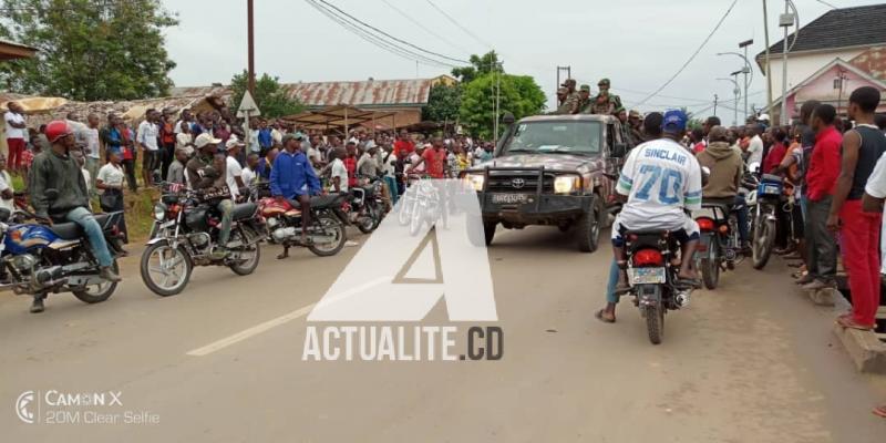 Manifestation de la population de Kindu contre l'insécurité, les militaires commandos déployés pour maintenir l'ordre.