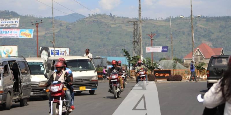 Une partie du boulevard Kanyamuhanga comprise entre rond-point singers et rond-point chukudu en ville de Goma/Ph Ley Uwera ACTUALITE.CD