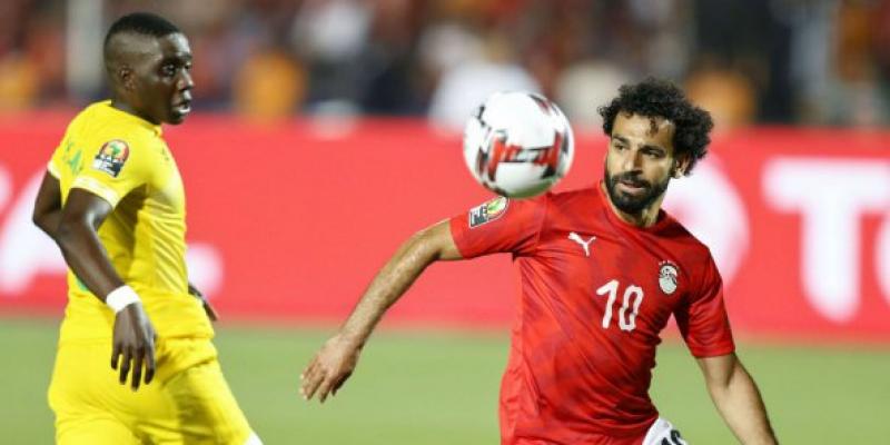 Mohamed Salah lors du match d'ouverture de la CAN opposant l'Egypte au Zimbabwe