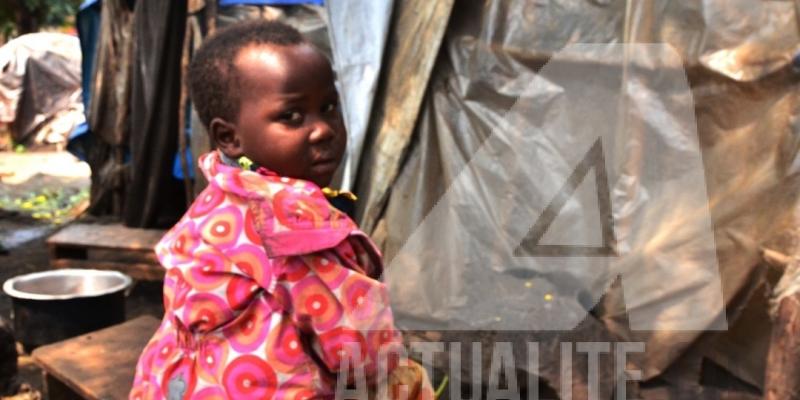 Un bébé dans un camp des déplacés à Kiwanja au Nord-Kivu/Ph ACTUALITE.CD