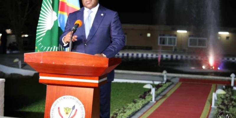 Le président Félix Tshisekedi lors de son discours à la nation à l'occasion du 60e anniversaire de l'indépendance de la RDC/Ph Présidence