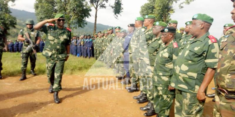 Parade des FARDC à l'état-major Sokola 1 à Beni/Ph Yassin Kombi ACTUALITE.CD