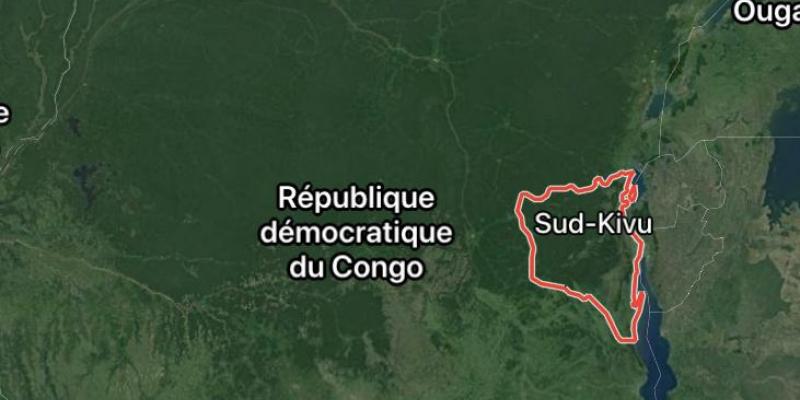 La carte du Sud-Kivu. 