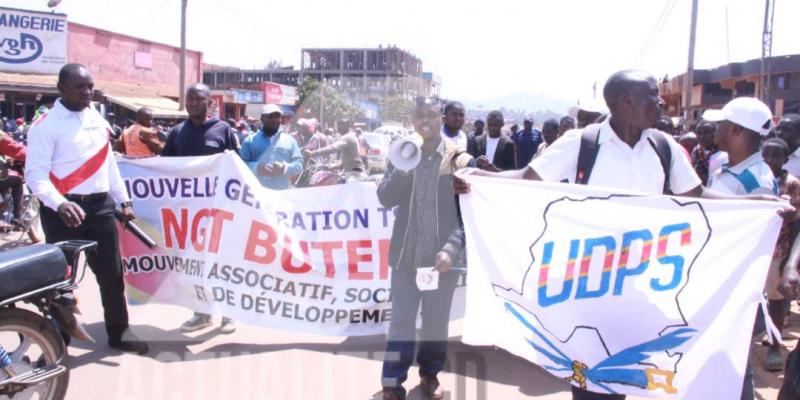 La marche de l'UDPS à Butembo contre le choix de Ronsard Malonda à la CENI (photo ACTUALITE.CD)