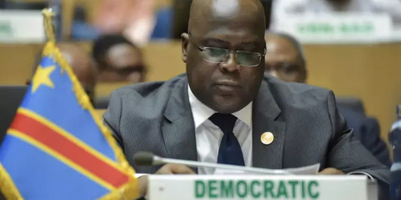 Félix Tshisekedi au sommet de l’Union africaine, à Addis-Abeba, le 10 février. SIMON MAINA / AFP