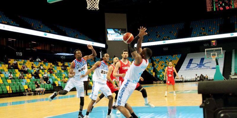 Les Léopards Basketball face à la Tunisie. PH/Droits tiers.