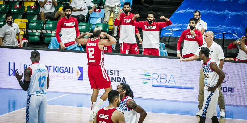 Les Léopards Basketball face à la Tunisie. PH/Droits tiers.