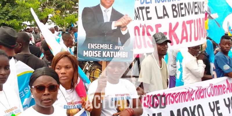 Les militants rassemblés attendant Moise Katumbi à l'aéroport de N'djili/Ph ACTUALITE.CD