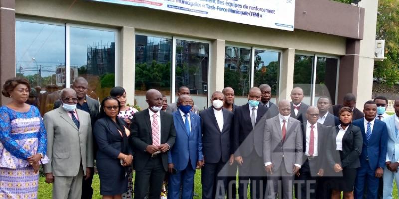 Les participants à l'atelier de mise à niveau et de lancement des équipes de renforcement des capacités municipales. Ph. ACTUALITE.CD