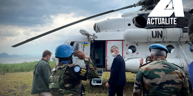 Le SGA de l'ONU Jean Pierre Lacroix à Walikale/Ph ACTUALITE.CD