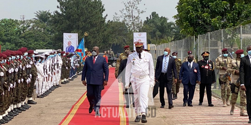 Félix Tshisekedi à l'ouverture de l'école de guerre de Kinshasa/Ph ACTUALITE.CD