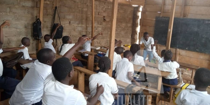 Les élèves dans une classe de l'école primaire Virunga/Ph ACTUALITE.CD