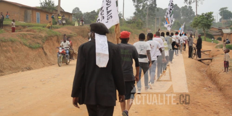 Les militants de Lucha partis de Butembo à Beni/Ph ACTUALITE.CD