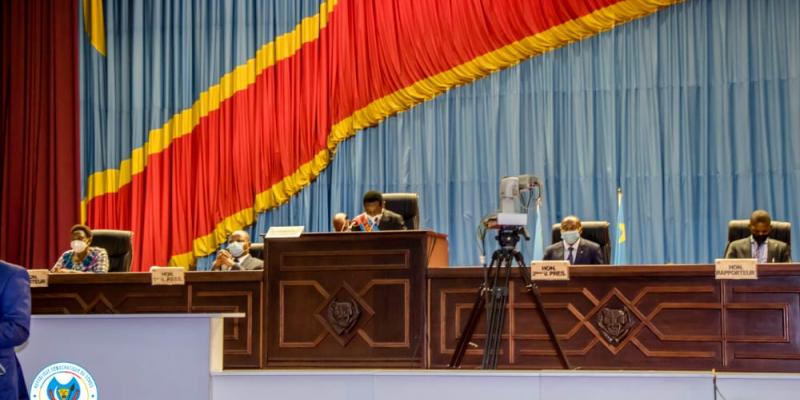 Chrsitophe Mboso et son bureau lors de l'ouverture de la session de mars à l'Assemblée nationale/Ph. Ass. Nationale