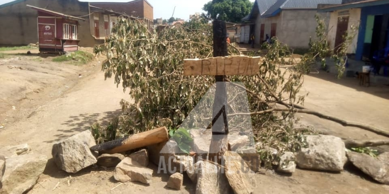 Des barricades érigées dans un quartier de Beni pour protester contre la Monusco/Ph ACTUALITE.CD 