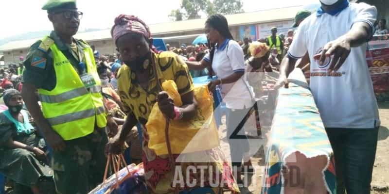 Les habitants sinistrés de Goma cantonnés sur le site de Kayembe/Ph. ACTUALITE.CD