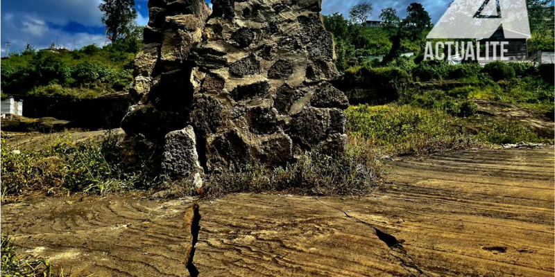 Fissures à Goma suite au séisme/Ph ACTUALITE.CD 