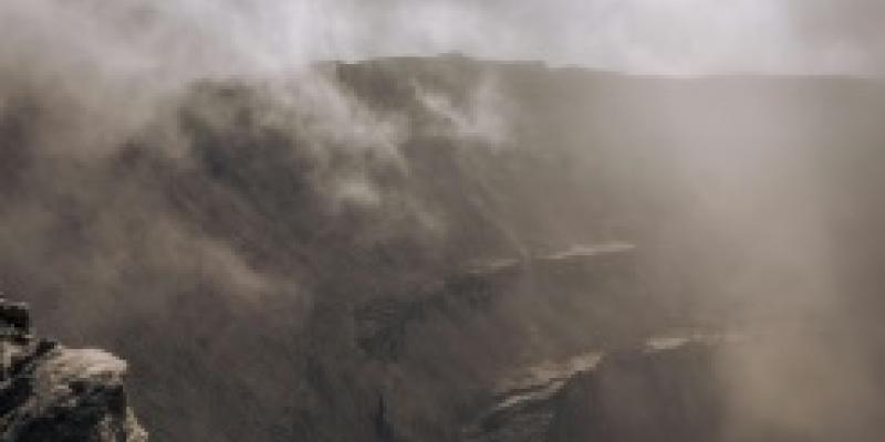 Photo montrant le volcan Nyiragongo, dans l'Est de la République démocratique du Congo, le 11 juin 2021