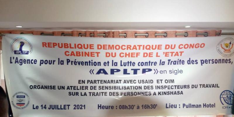 Atelier de sensibilisation des inspecteurs du travail sur la traite des personnes en RDC. Ph. ACTUALITE.CD