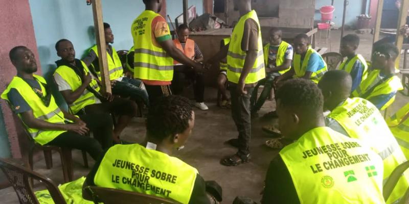 Les jeunes kulunas en formation avec l’ONG partenaire Inter-actions RDC