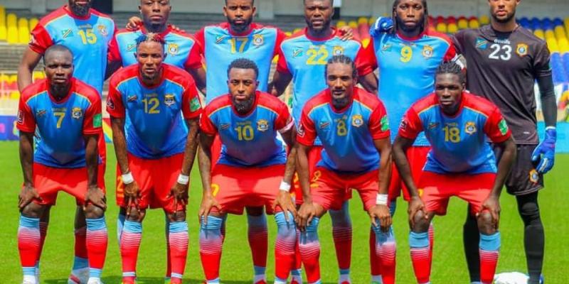 Les Léopards lors du match contre les Baréa de Madagascar à Kinshasa