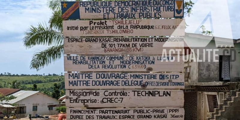 Exécution du projet de réhabilitation des routes « Tshilejelu »