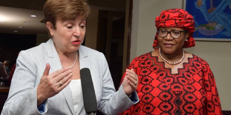 La DG du FMI Kristalina Georgieva et la Gouverneure de la BCC Malangu Kabedi