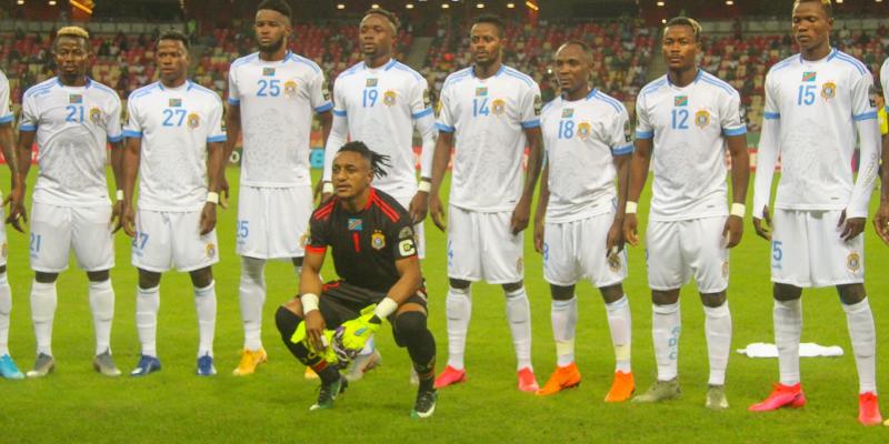 Les Léopards lors d'un match au CHAN CAMEROUN 2020