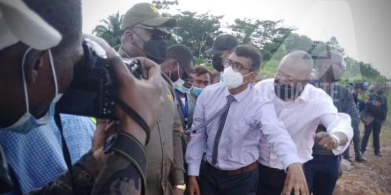 Félix Tshisekedi au barrage de Katende 