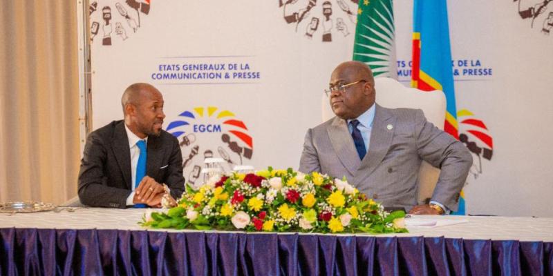 Félix Tshisekedi et Patrick Muyaya à la clôture des états généraux 