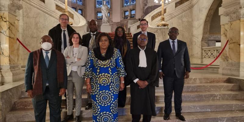 La ministre de la justice et la délégation de la RDC à la Haye