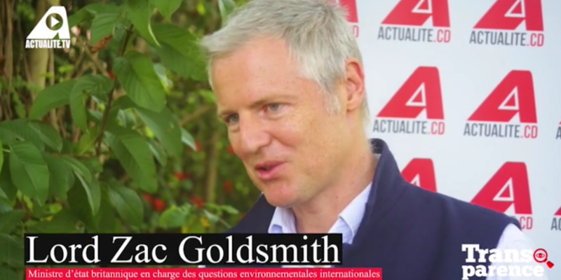 Lord Zac Goldsmith, Ministre d’état britannique en charge des questions environnementales internationales