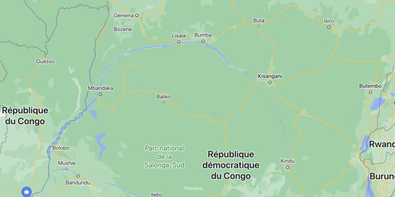 Localisation de la ville de Nzako et sa proximité avec la RDC