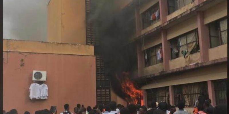 Incendie à l'INBTP