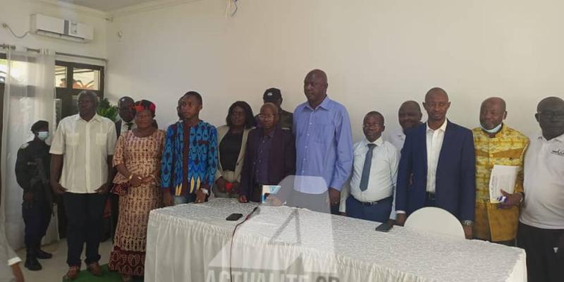 Thomas Lubanga et les autres membres de la Task force présidentielle en mission en Ituri 