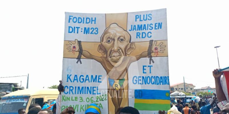 Manifestation contre le soutien du Rwanda au mouvement du M23