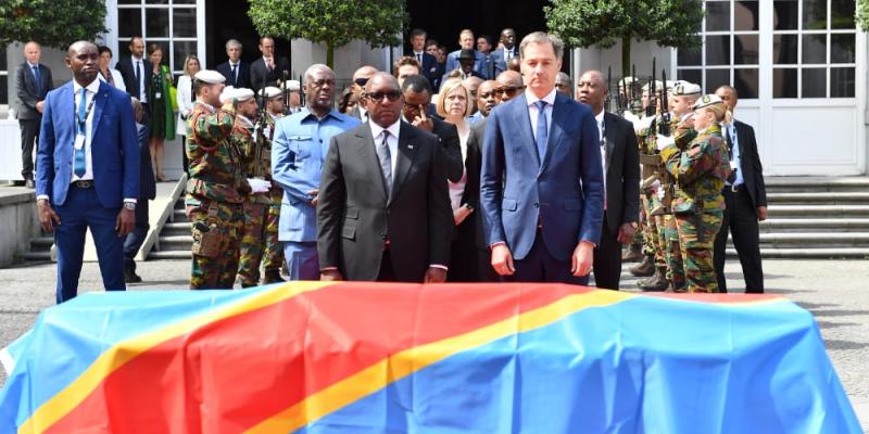 Sama Lukonde à Bruxelles devant la dépouille de Lumumba