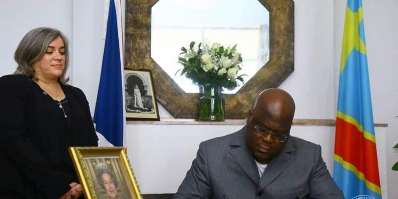 Félix Tshisekedi à l'ambassade britannique