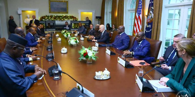 Joe Biden avec quelques dirigeants africains 