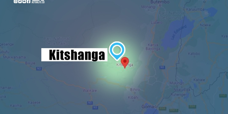 Kitshanga situé sur la carte du Nord-Kivu